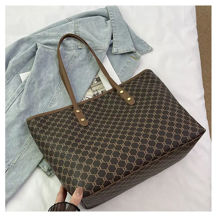 Women Vintage Printed Shoulder Bag Brown 2024 — feature 44