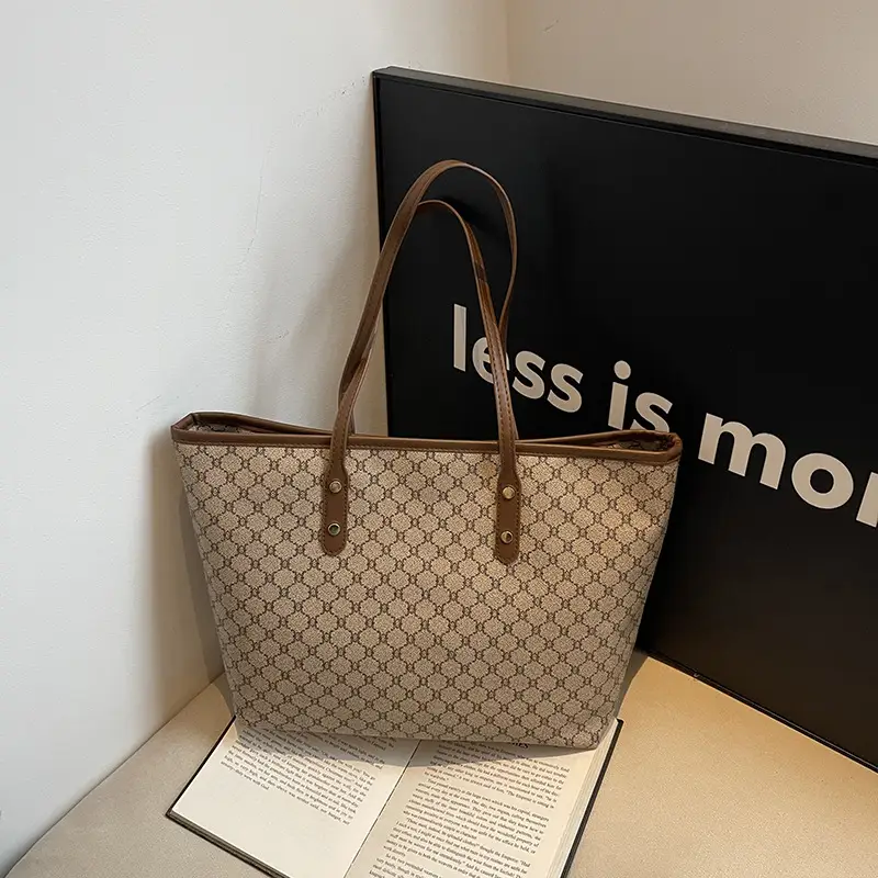 Women Vintage Printed Shoulder Bag Brown 2024 - Image 2