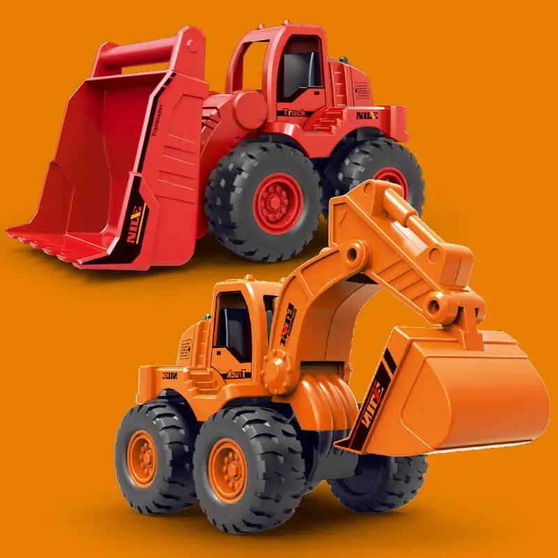 Cross-border Kids Engineering Toy Excavator Red 15.5cm - Image 6