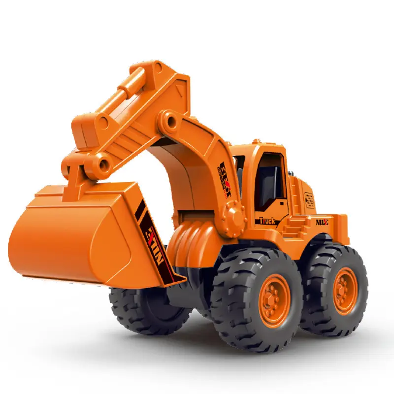 Cross-border Kids Engineering Toy Excavator Red 15.5cm - Image 2