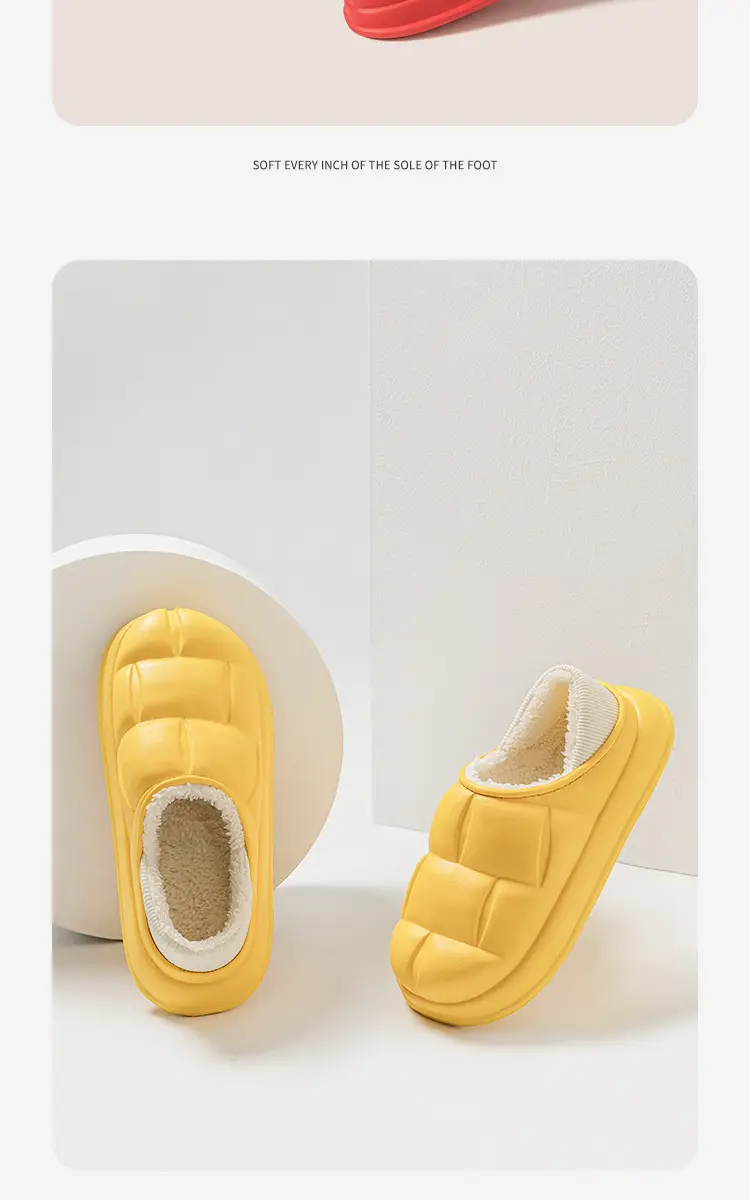 Lidani Waterproof Cotton Slippers for Women, Autumn and Winter Home Non-Slip Plush Thick-Soled Couple's Closed-Back Cotton Shoes for Outdoor Wear for Men — feature 13