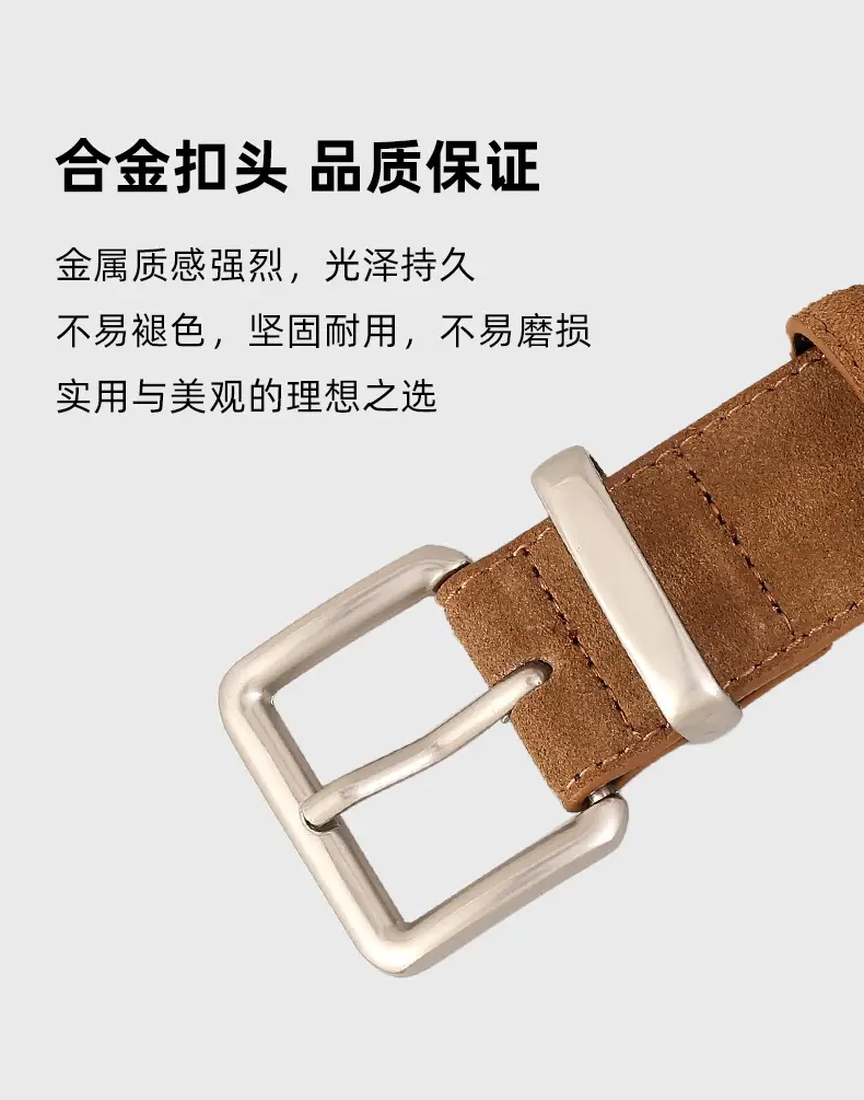 Vintage Cowhide Belt with Silver Buckle for Women — feature 13