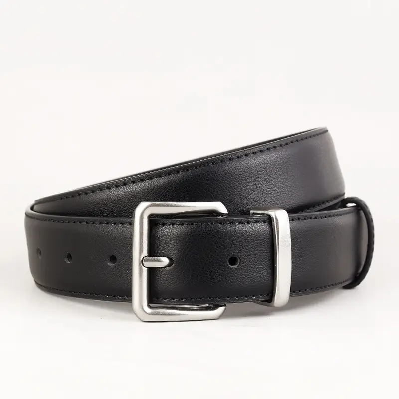 Vintage Cowhide Belt with Silver Buckle for Women - Image 9