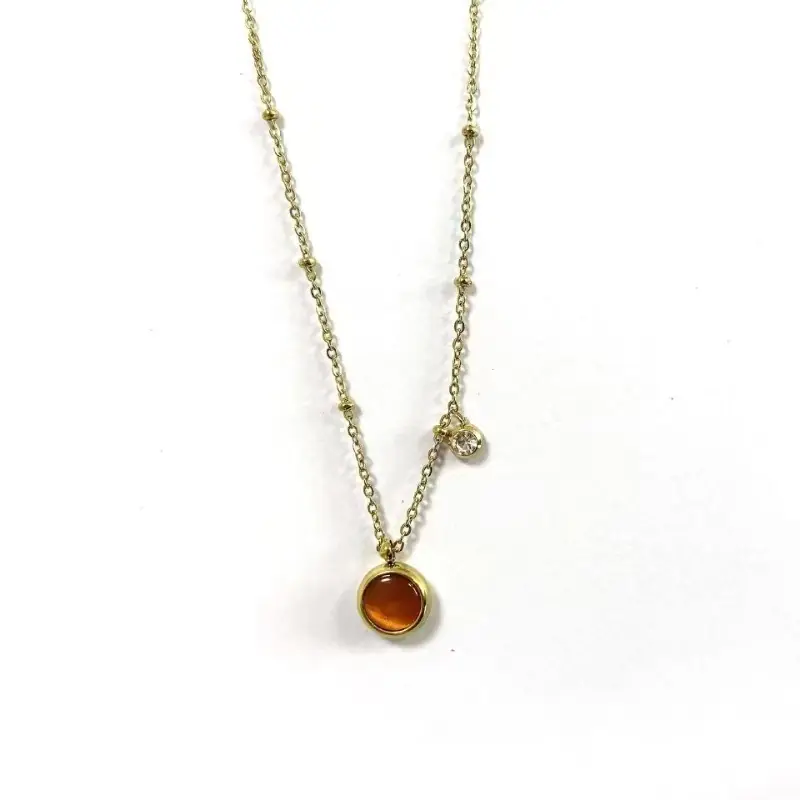 Women's Pearl Pendant Necklace Light Luxury Fu Character Design - Image 4