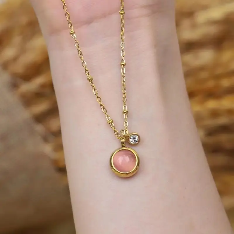 Women's Pearl Pendant Necklace Light Luxury Fu Character Design - Image 5