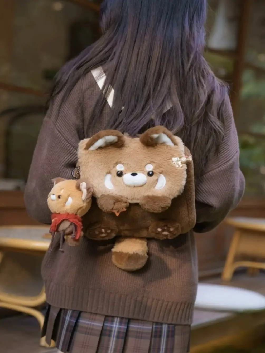 Cute Cartoon Raccoon Shoulder Bag for Girls - Image 6