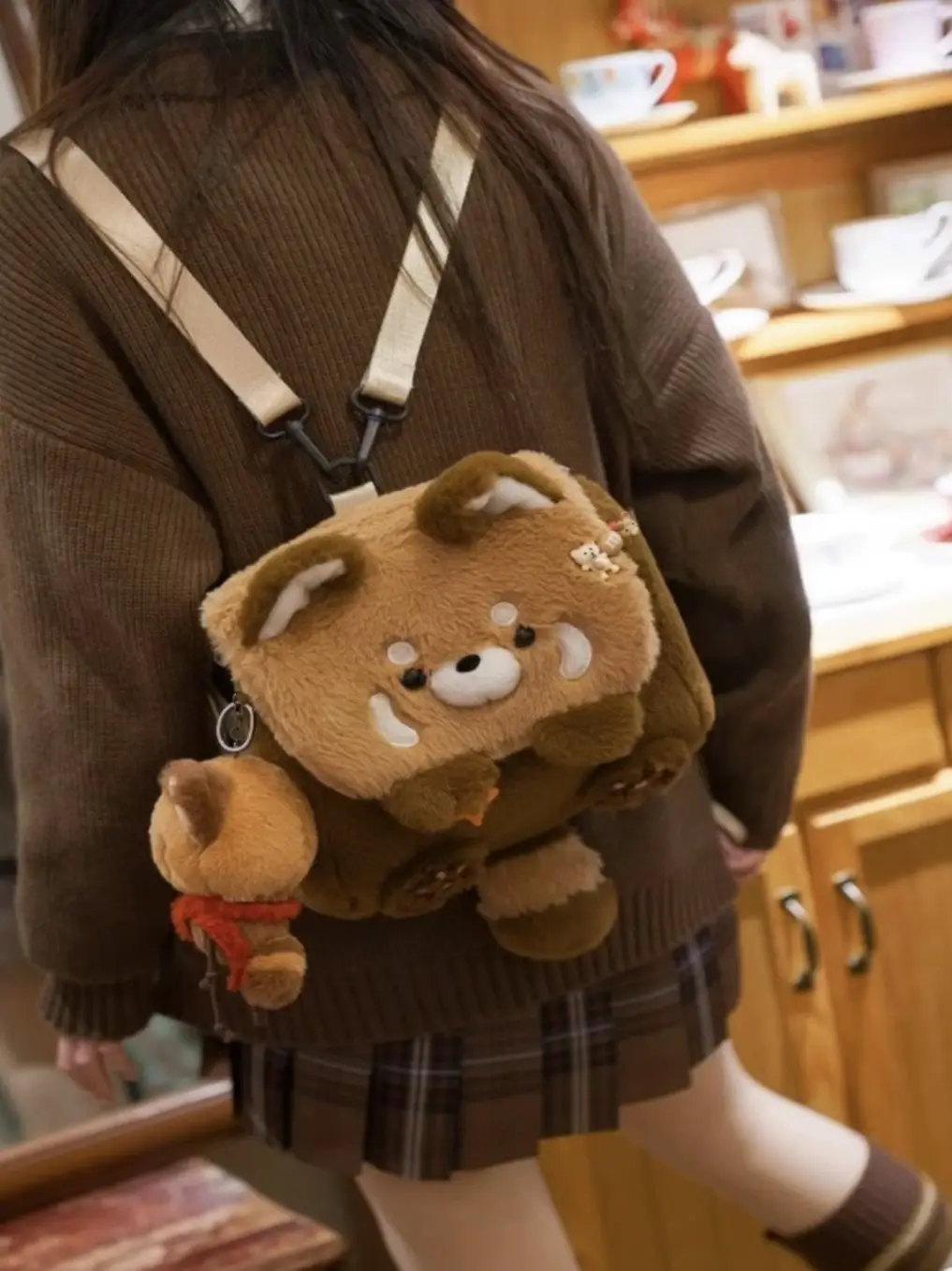 Cute Cartoon Raccoon Shoulder Bag for Girls - Image 7