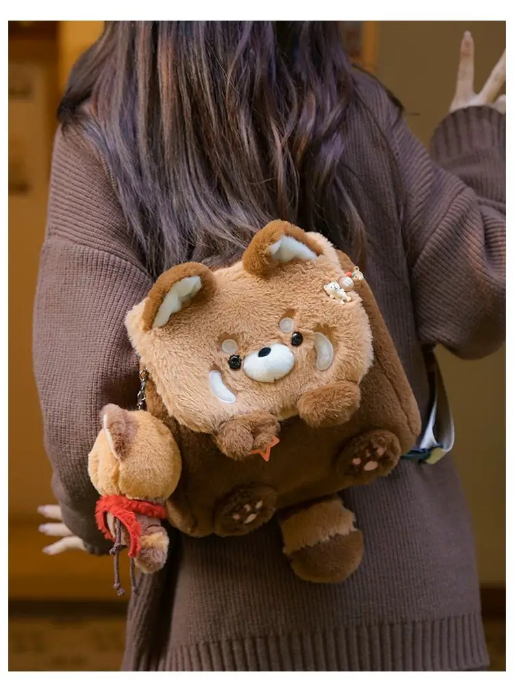 Cute Cartoon Raccoon Shoulder Bag for Girls - Image 8