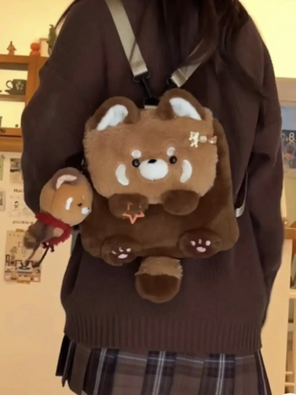 Cute Cartoon Raccoon Shoulder Bag for Girls - Image 9