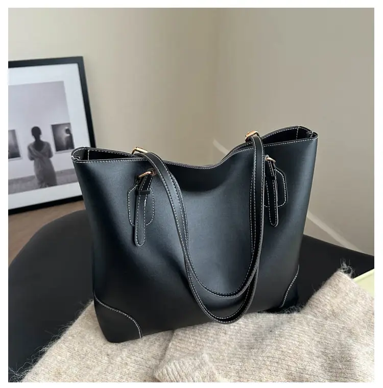 Retro Tan Shoulder Tote Bag 2024 Winter New — feature 17