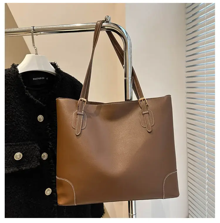 Retro Tan Shoulder Tote Bag 2024 Winter New — feature 22