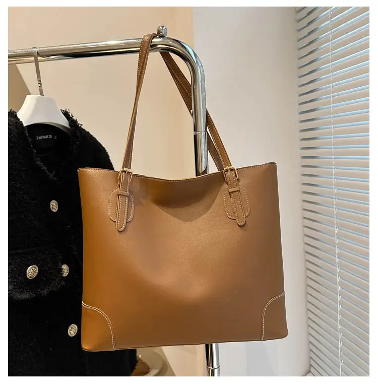 Retro Tan Shoulder Tote Bag 2024 Winter New — feature 23