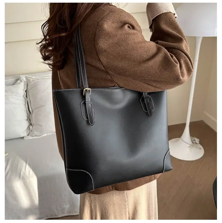Retro Tan Shoulder Tote Bag 2024 Winter New — feature 9