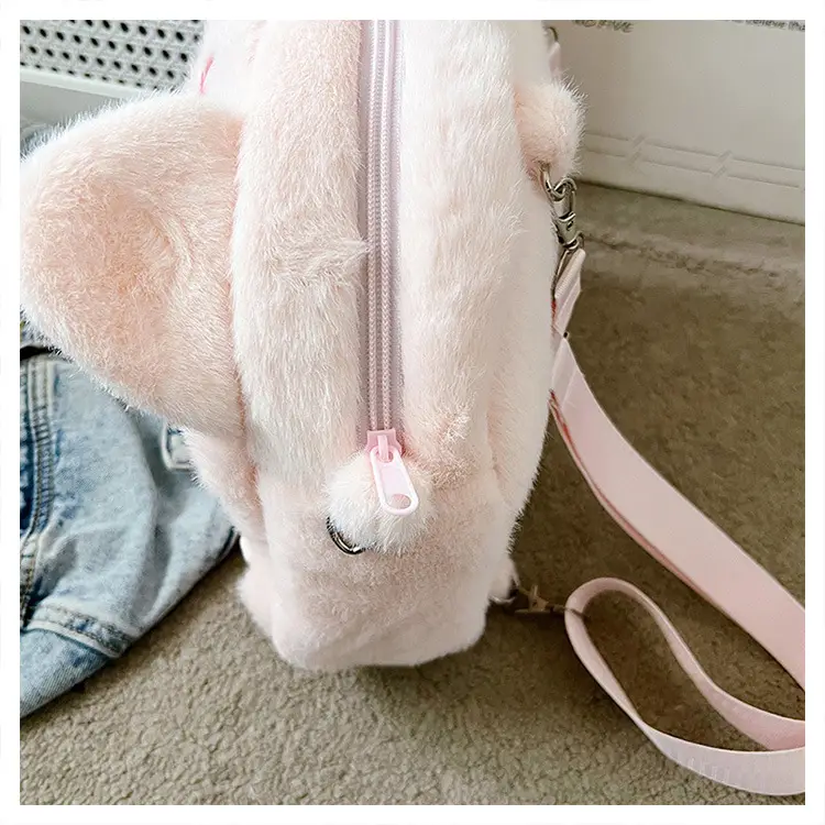 Cute Cartoon Plush Piggy Backpack for Women — feature 40