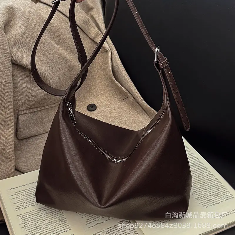 Black Textured Shoulder Crossbody Bag for Women 2026 - Image 4