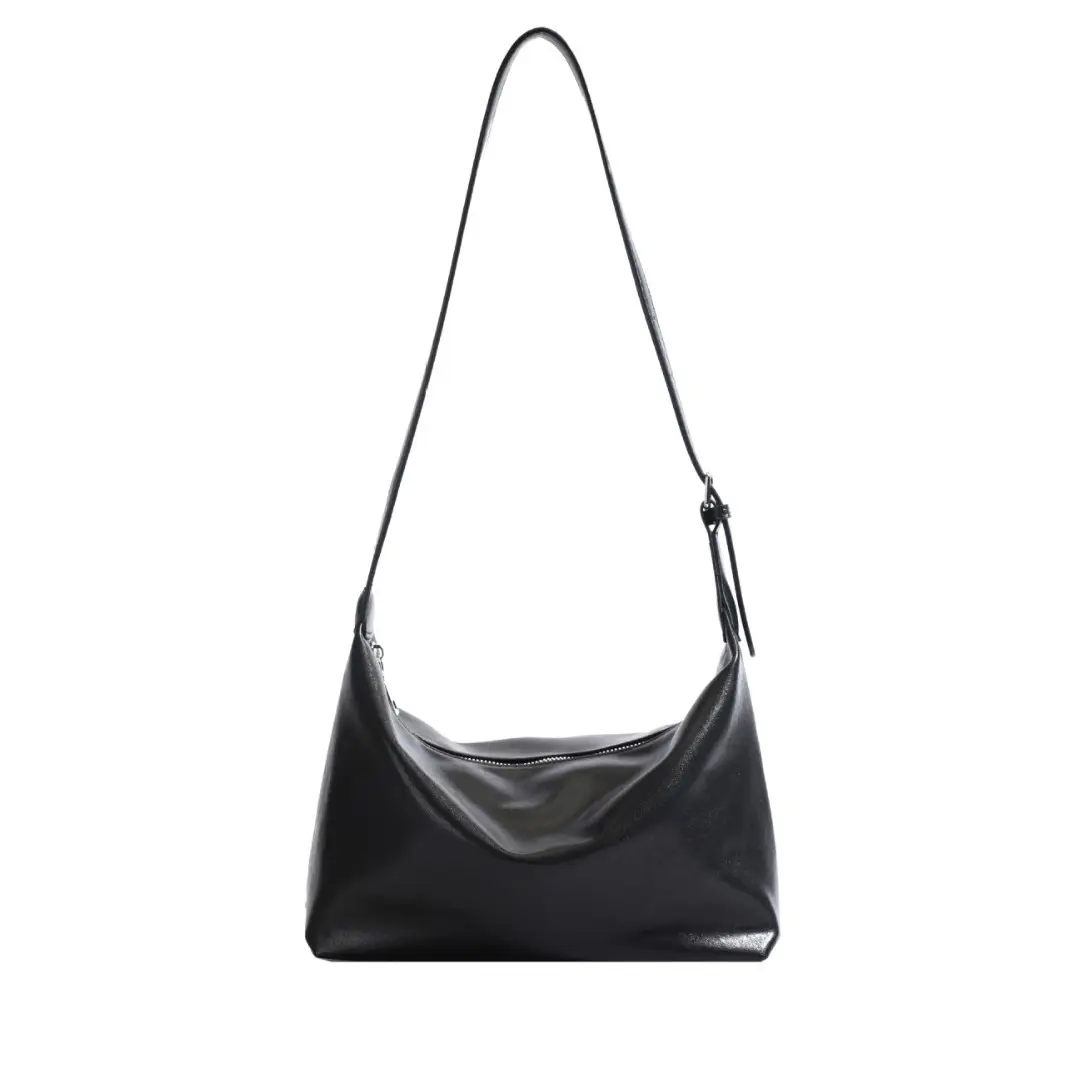 Black Textured Shoulder Crossbody Bag for Women 2026 - Image 7