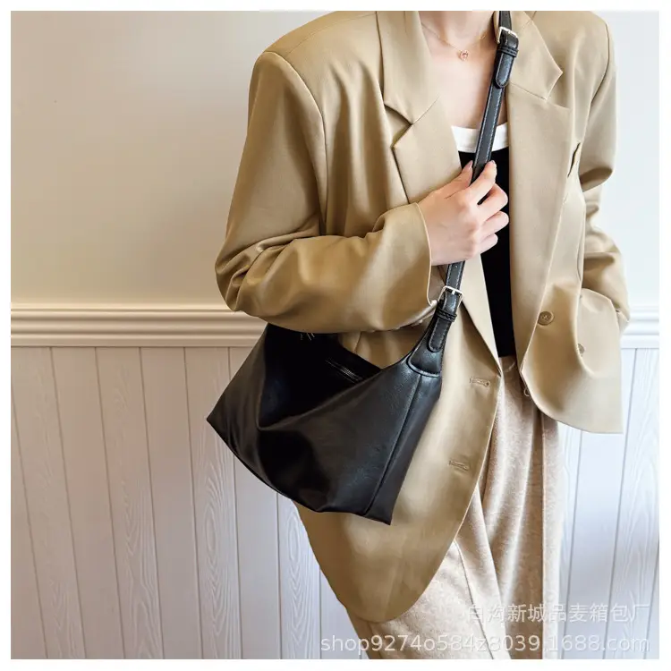 Black Textured Shoulder Crossbody Bag for Women 2026 — feature 13