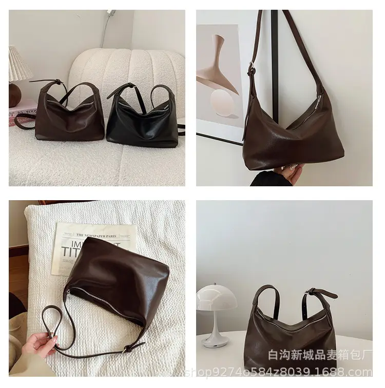 Black Textured Shoulder Crossbody Bag for Women 2026 — feature 8