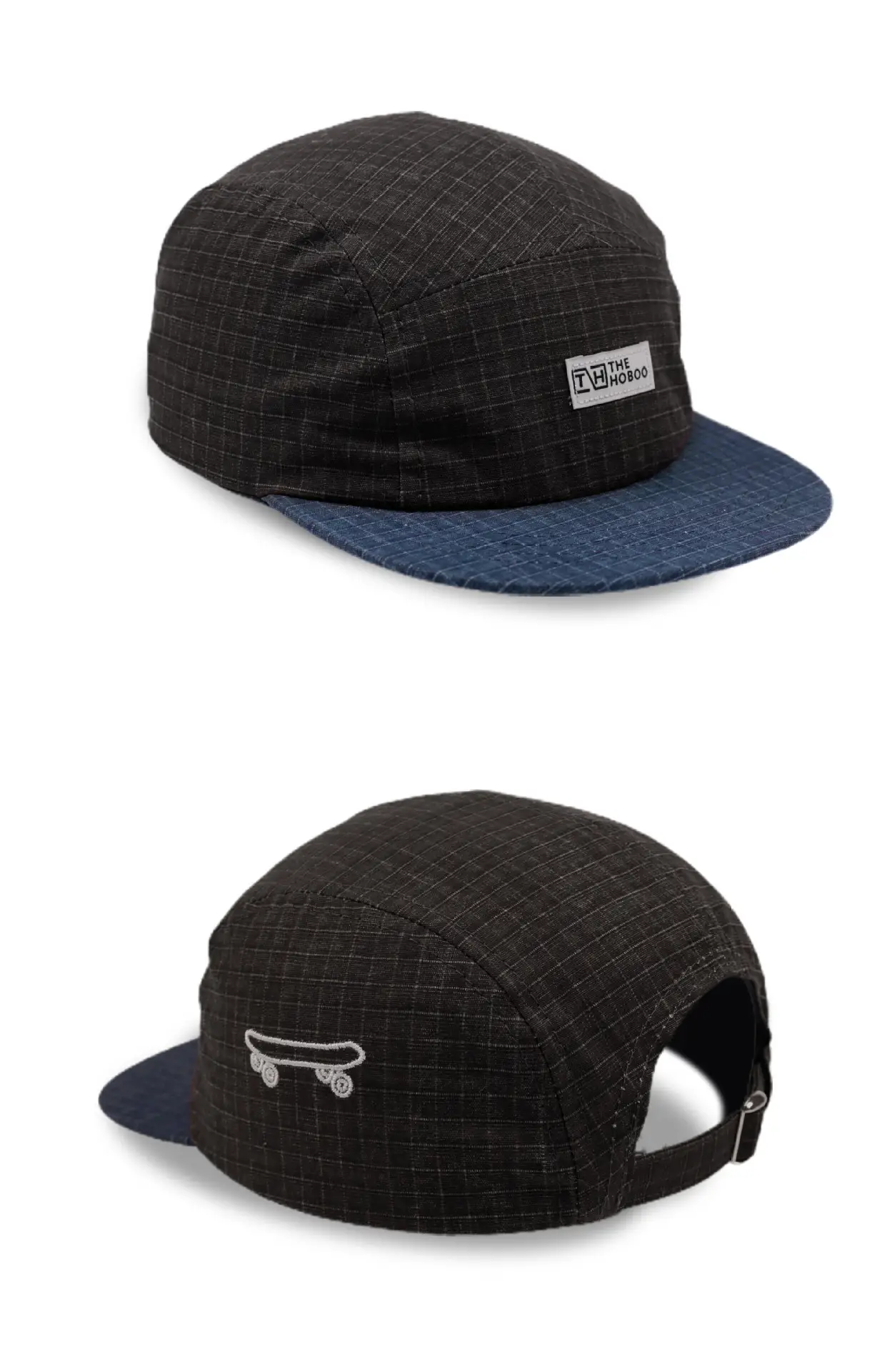 Japanese Flat Rim Plaid Cap for Men Summer Skateboard Hat — feature 5