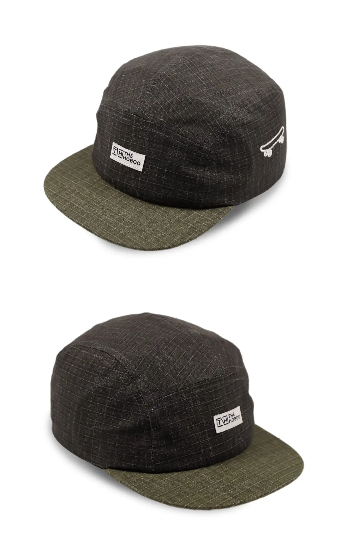 Japanese Flat Rim Plaid Cap for Men Summer Skateboard Hat — feature 6