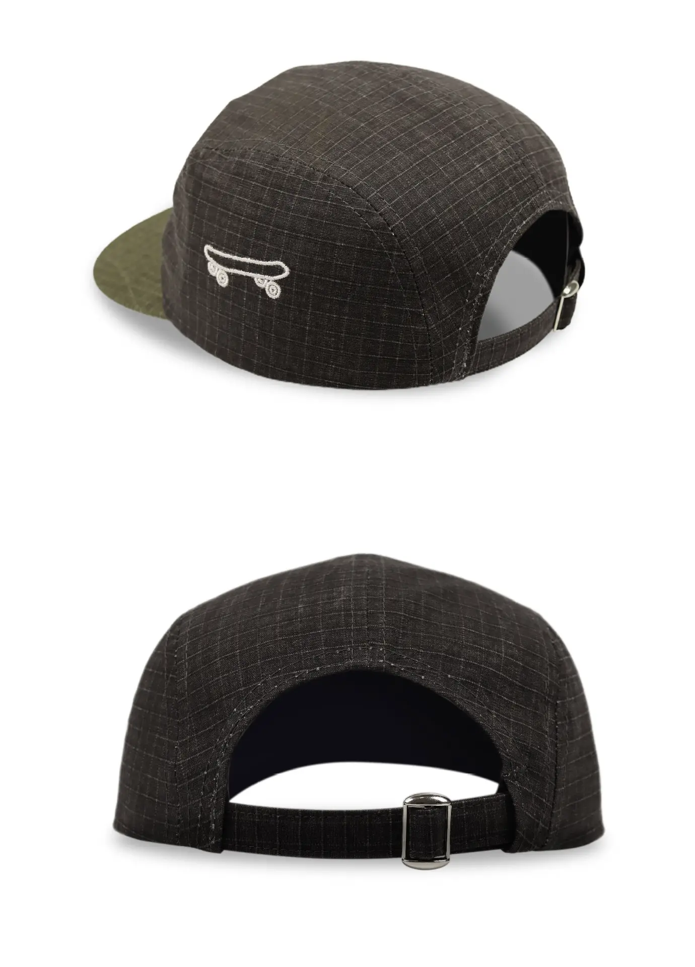 Japanese Flat Rim Plaid Cap for Men Summer Skateboard Hat — feature 7
