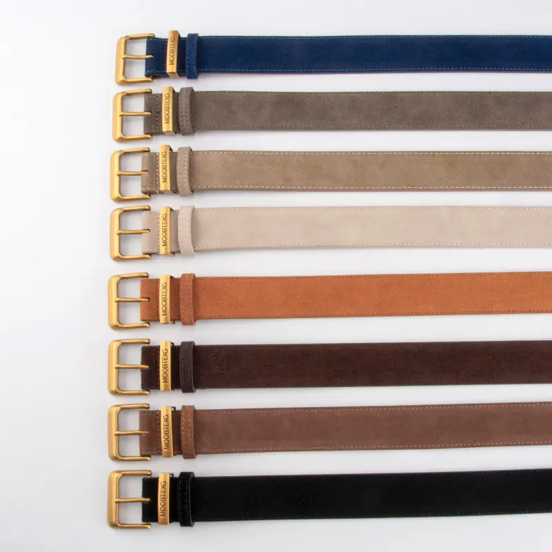 Black Leather Belt for Women with Gold Buckle