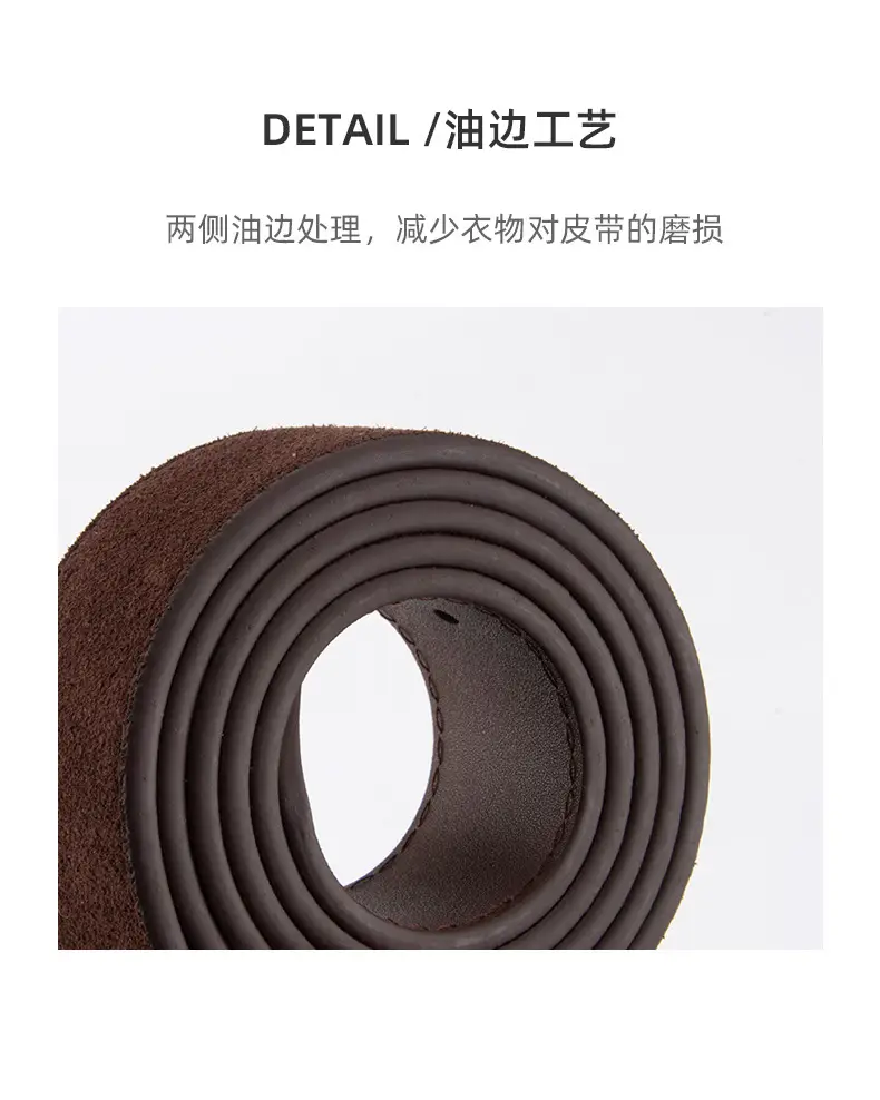 Black Leather Belt for Women with Gold Buckle — feature 7