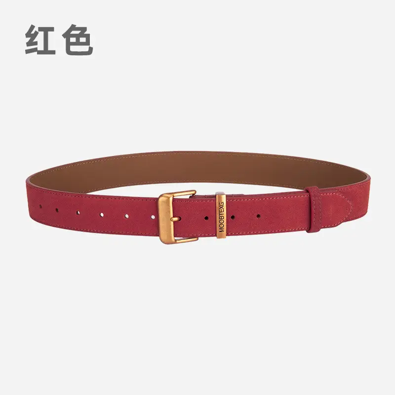 Black Leather Belt for Women with Gold Buckle