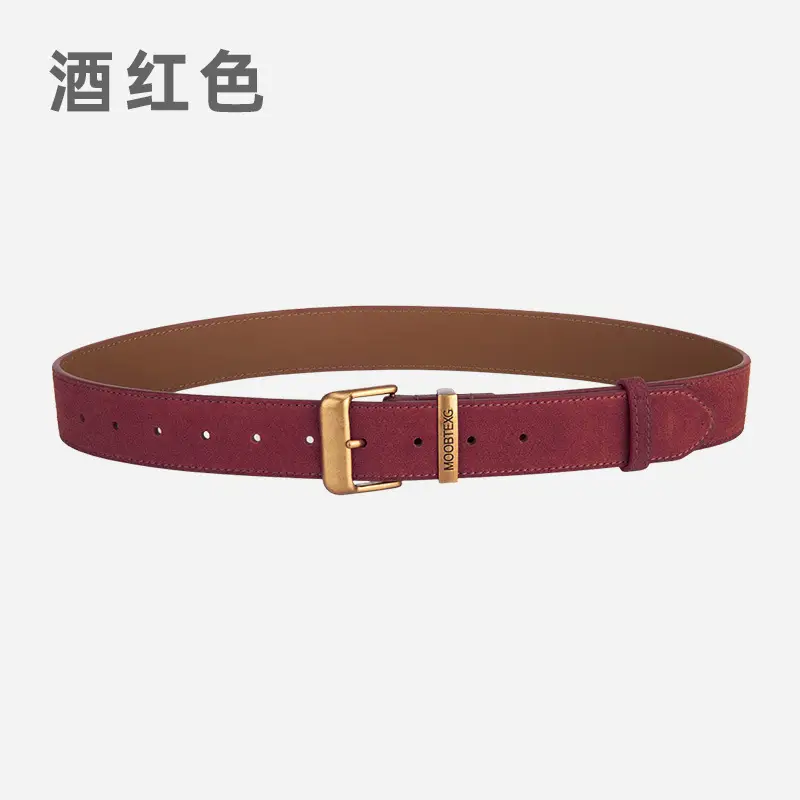Black Leather Belt for Women with Gold Buckle