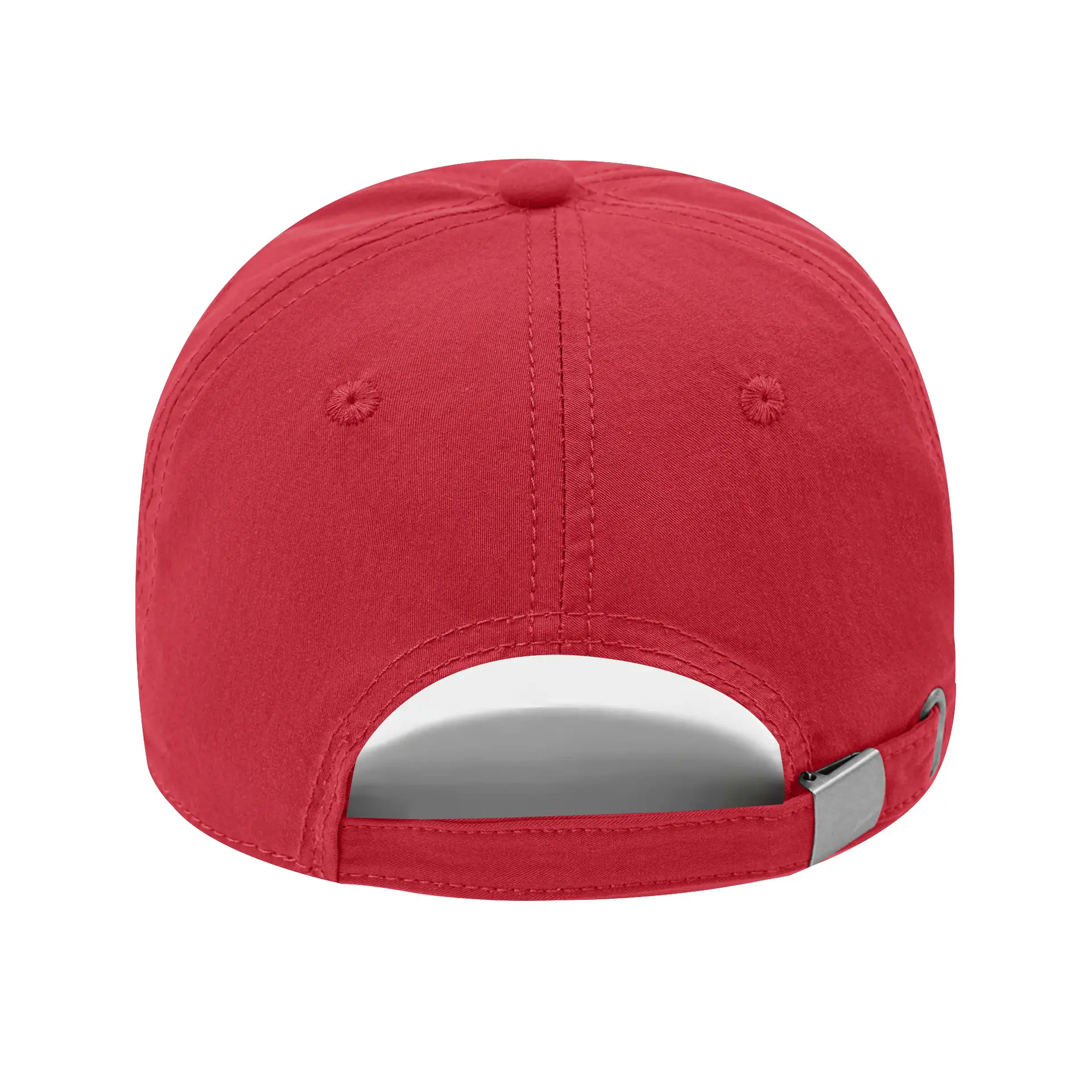 Men's Red Cotton Baseball Cap with Logo & UV Protective - Image 13