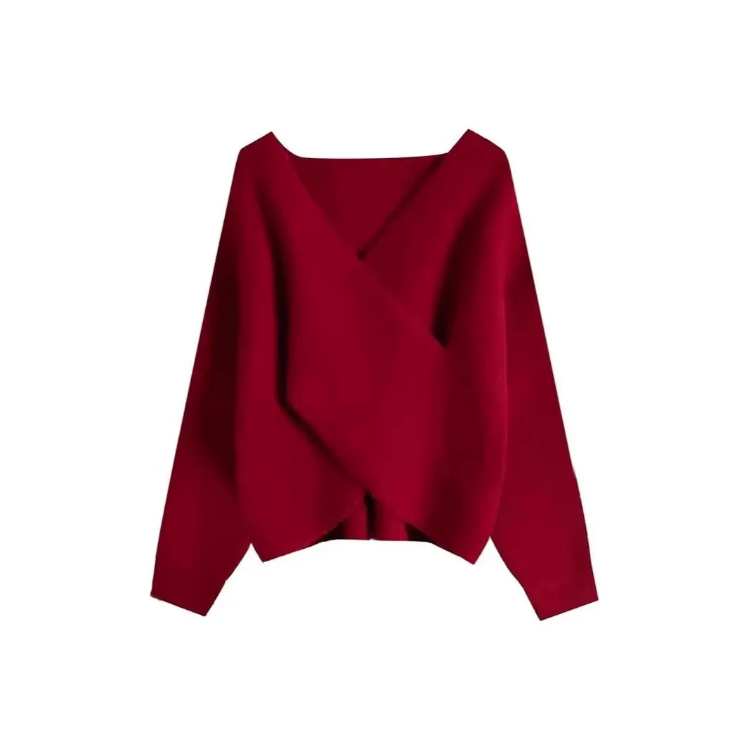 French High-end V-neck New Year Sweater Turtleneck dress Knitted Two-piece Suit for Women Small Wear a Complete Set — feature 10