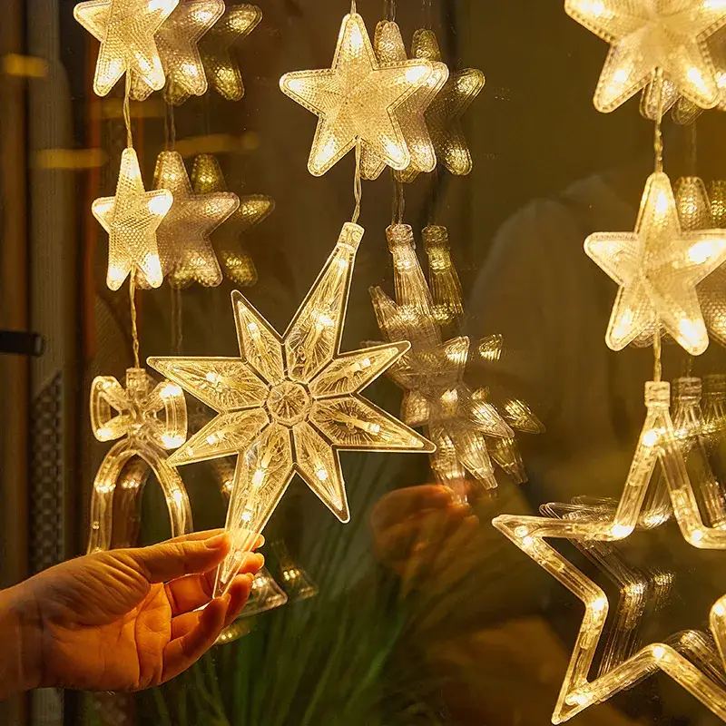 LED Five-Pointed Star Light Pendant for Christmas Decor
