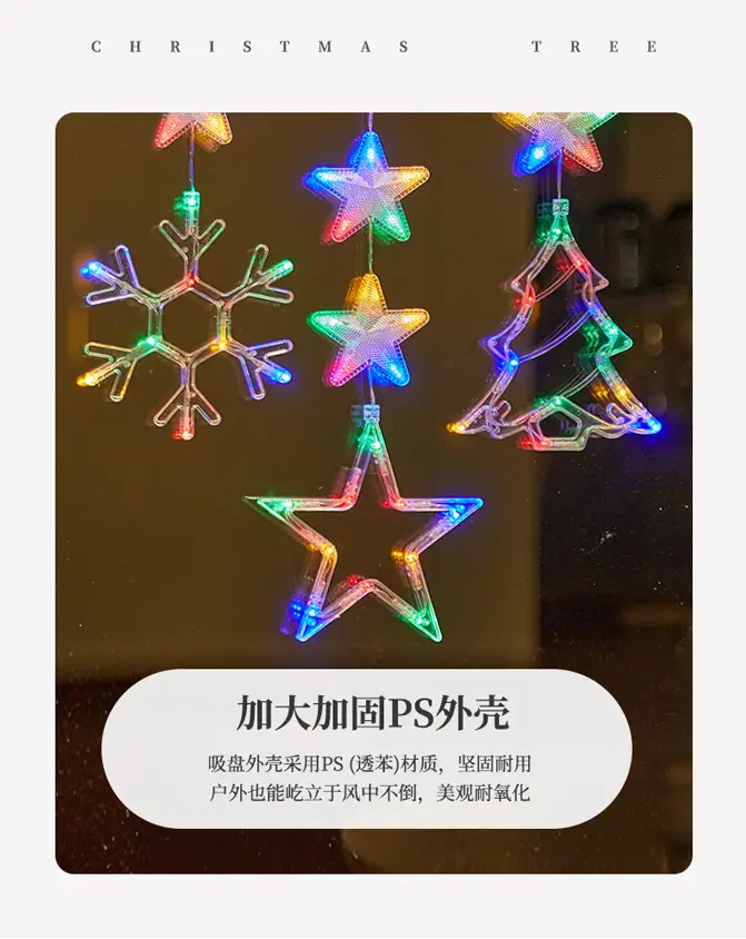LED Five-Pointed Star Light Pendant for Christmas Decor — feature 7