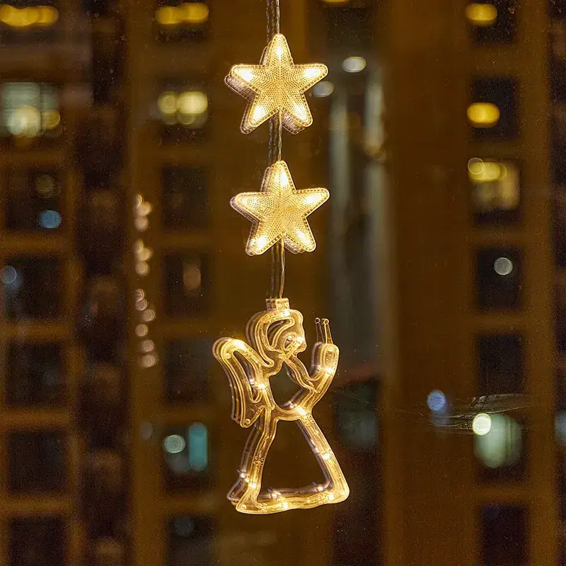 LED Five-Pointed Star Light Pendant for Christmas Decor