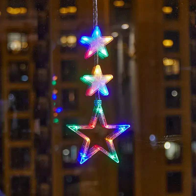 LED Five-Pointed Star Light Pendant for Christmas Decor
