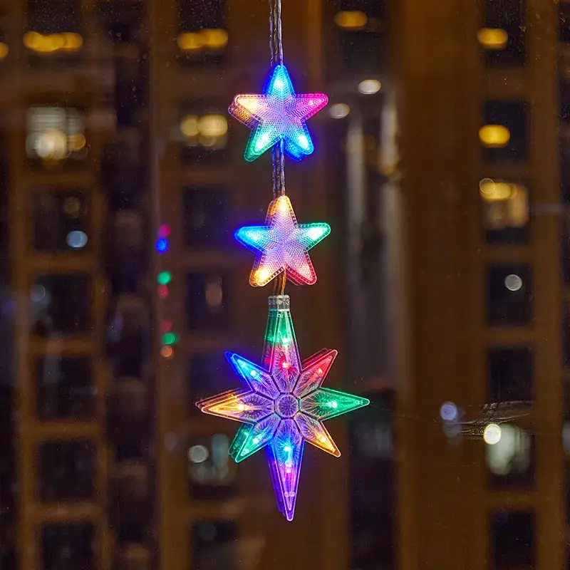 LED Five-Pointed Star Light Pendant for Christmas Decor