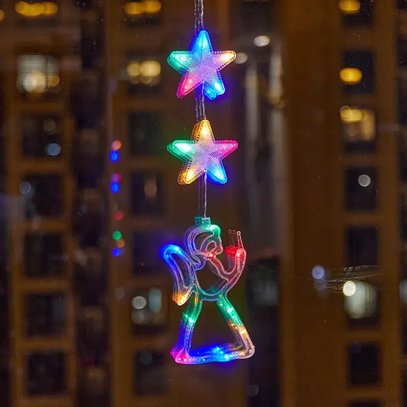 LED Five-Pointed Star Light Pendant for Christmas Decor