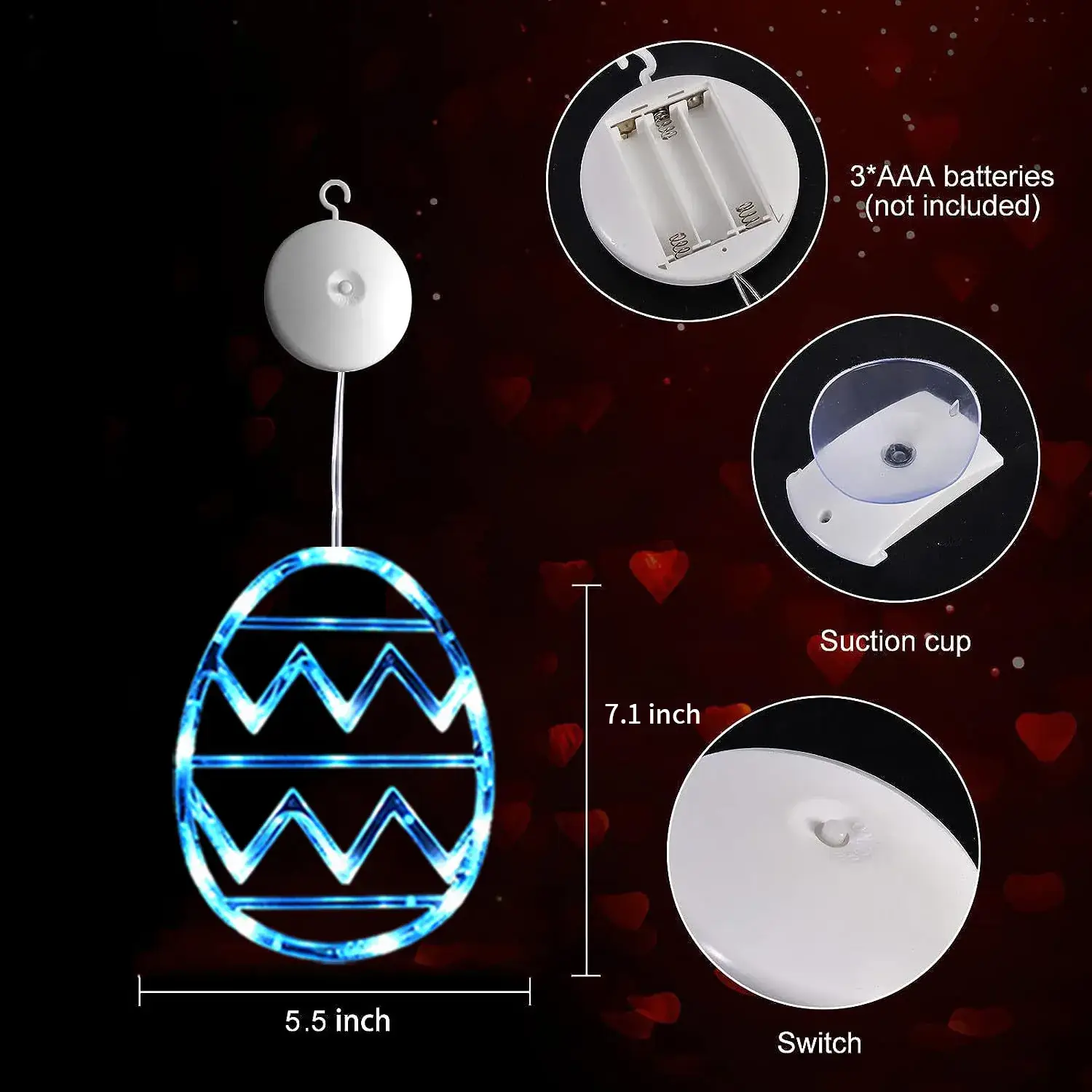 LED Five-Pointed Star Light Pendant for Christmas Decor
