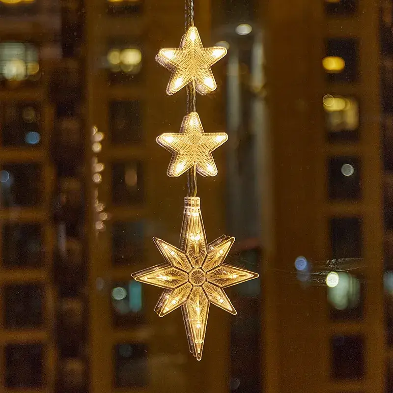 LED Five-Pointed Star Light Pendant for Christmas Decor
