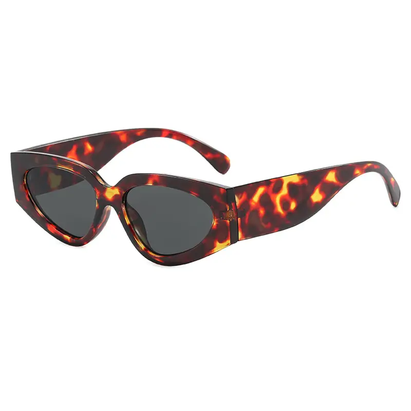 Square Sunglasses for Men, Flame Print, Dark Tinted, Korean Style - Image 6