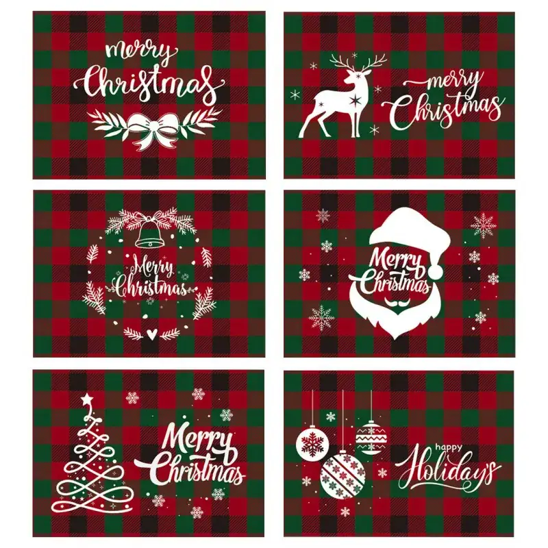 Christmas Santa Placemat Table Mat Decorative Living Room - Image 7