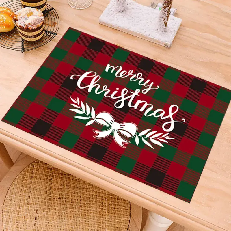 Christmas Santa Placemat Table Mat Decorative Living Room - Image 8