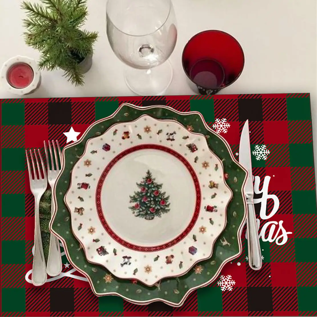 Christmas Santa Placemat Table Mat Decorative Living Room — feature 4