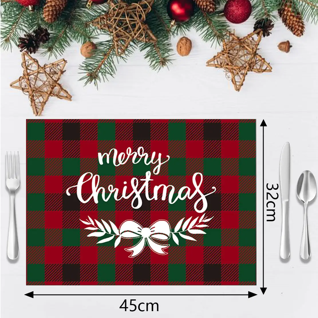 Christmas Santa Placemat Table Mat Decorative Living Room — feature 5