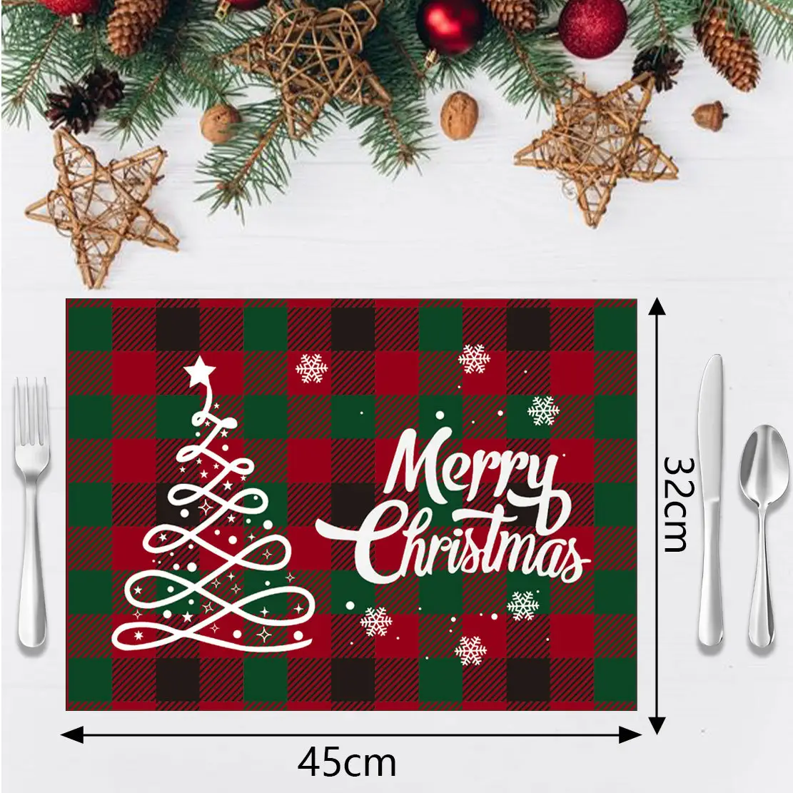 Christmas Santa Placemat Table Mat Decorative Living Room — feature 6