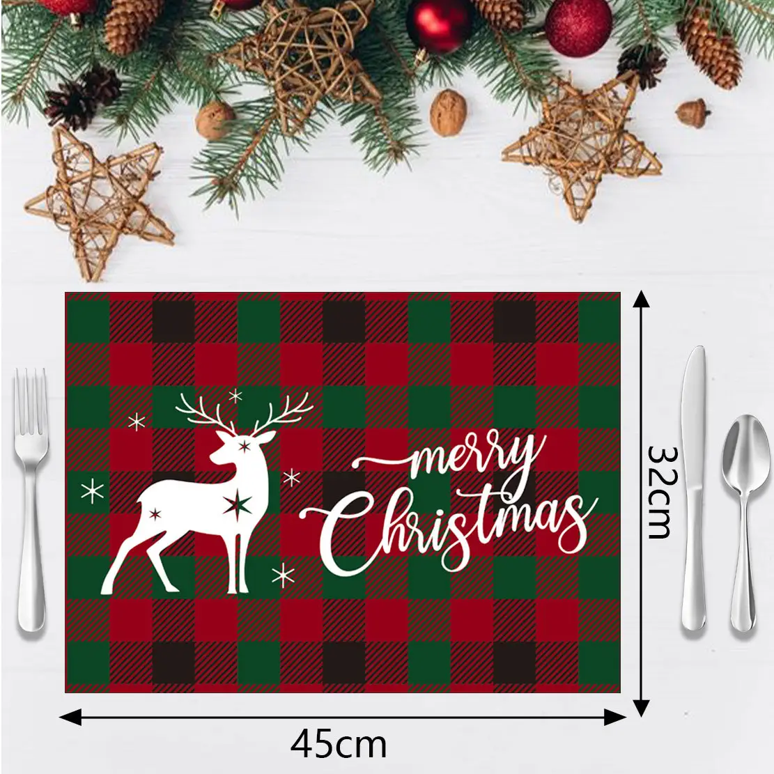 Christmas Santa Placemat Table Mat Decorative Living Room — feature 8