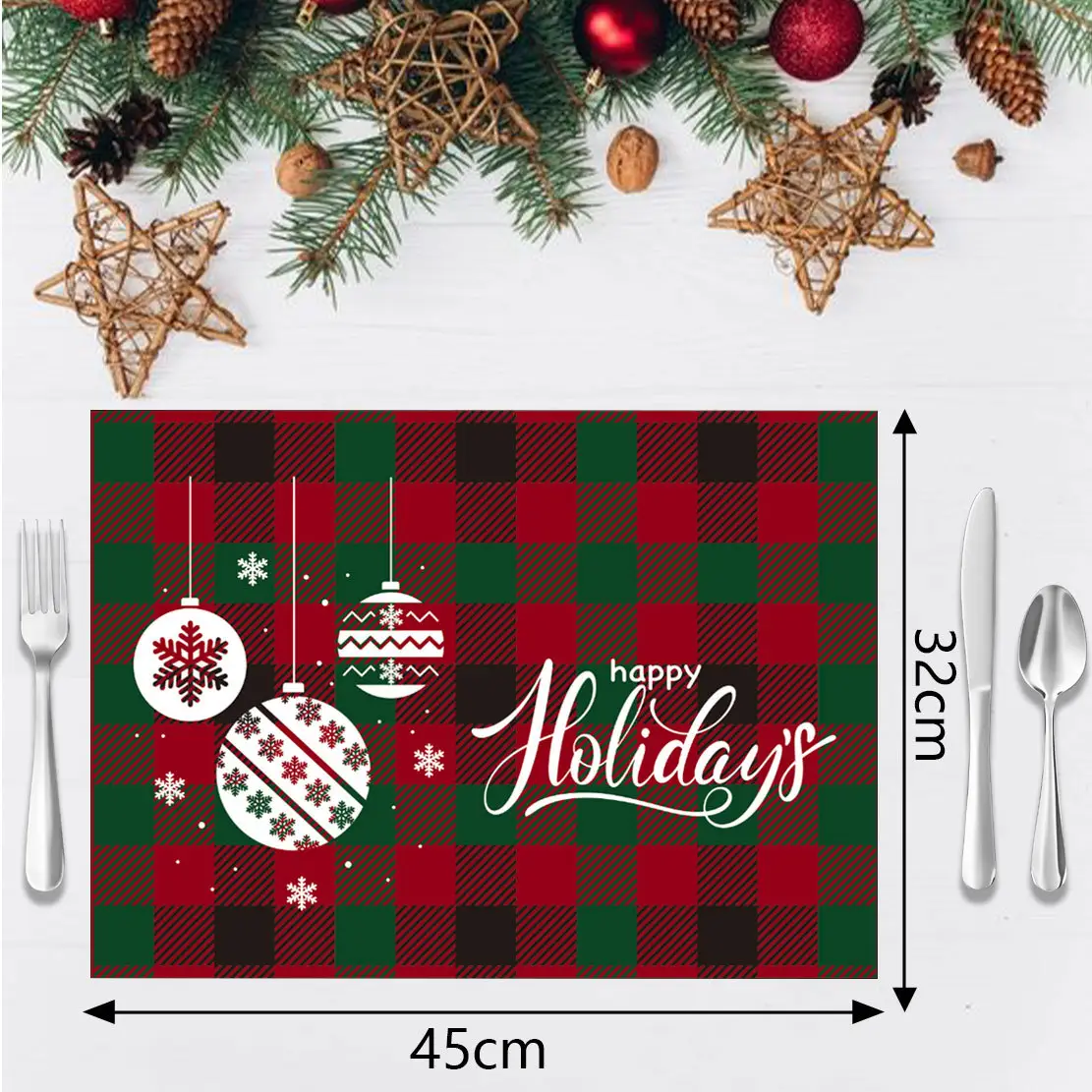 Christmas Santa Placemat Table Mat Decorative Living Room — feature 9