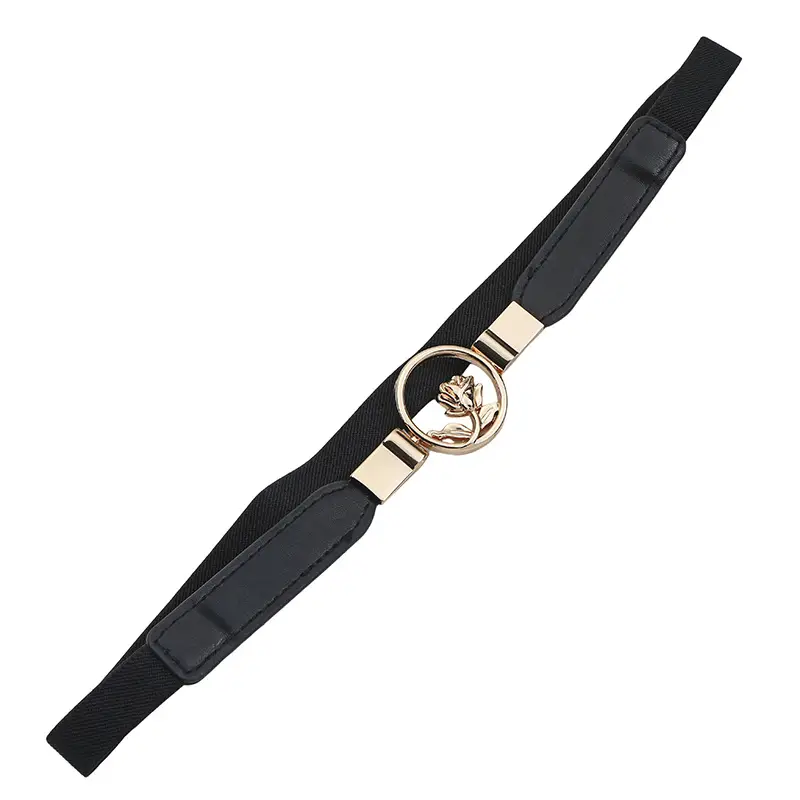 Red Rose Buckle Elastic Waist Belt for Women — feature 42