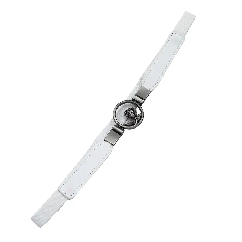 Red Rose Buckle Elastic Waist Belt for Women — feature 43