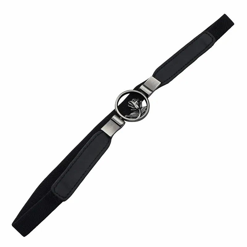 Red Rose Buckle Elastic Waist Belt for Women